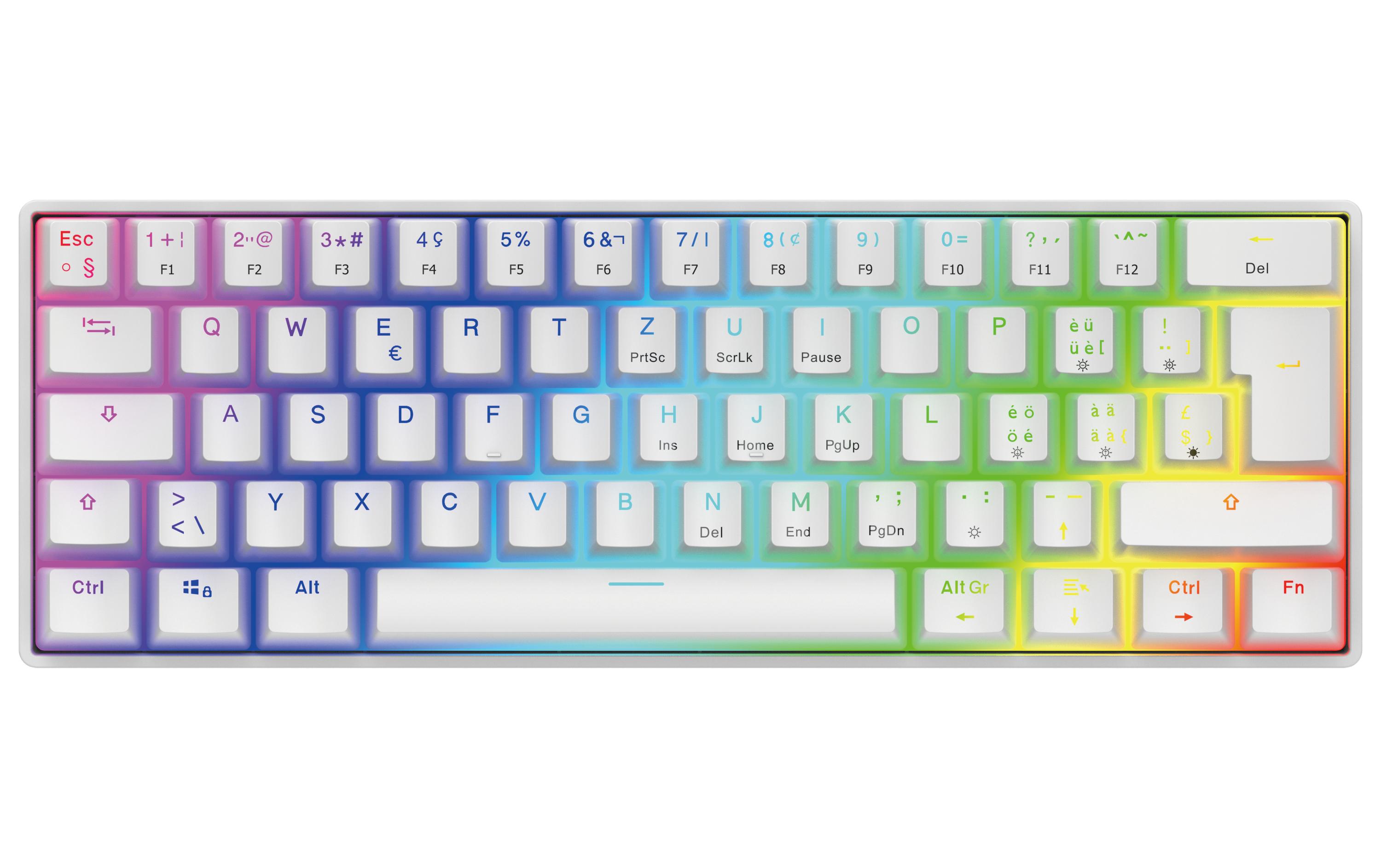 DELTACO Gaming-Tastatur GAM-175-C Hot-Swap Weiss DELTACO Gaming-Tastatur GAM-175-C Hot-Swap Weiss