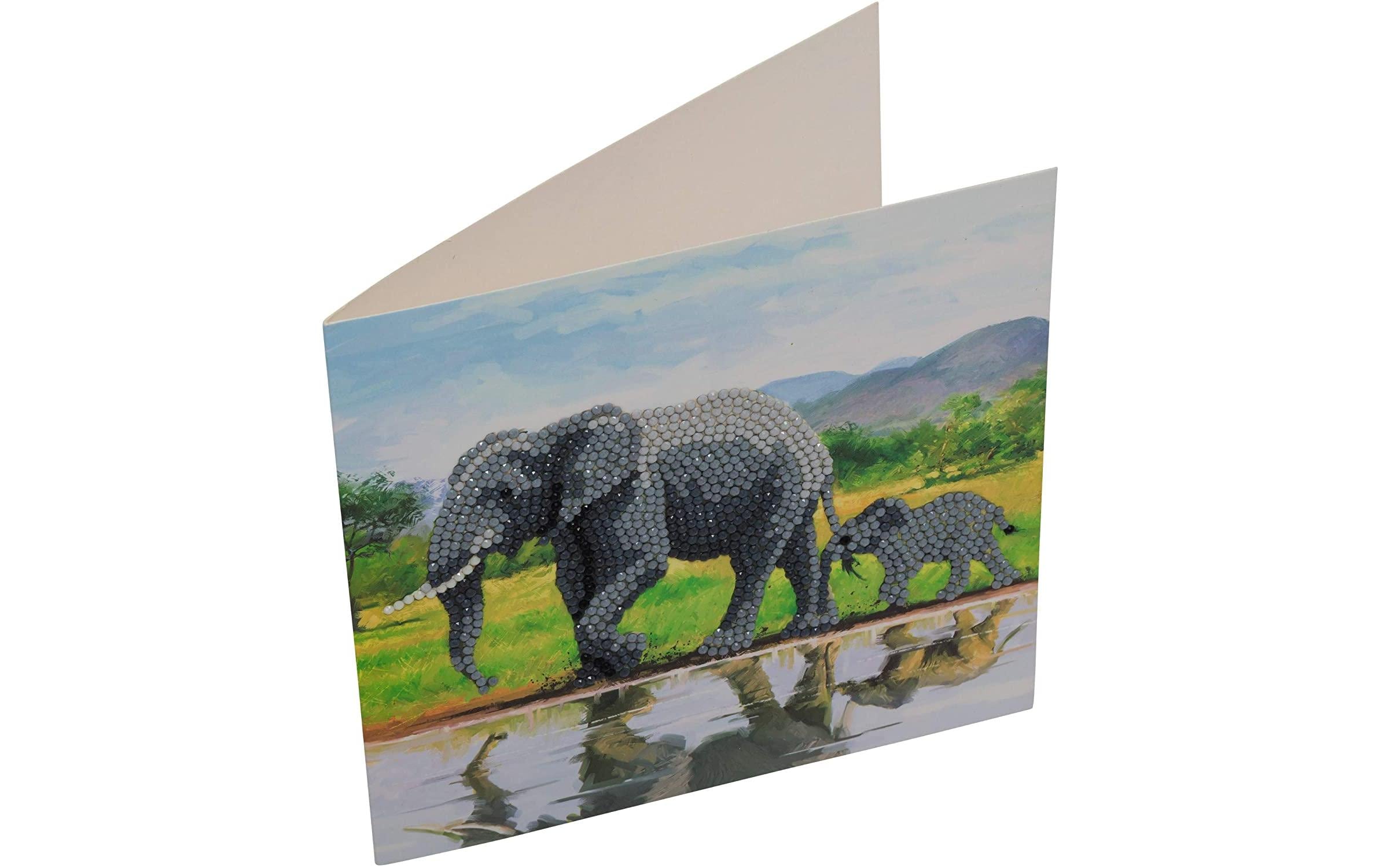 CRAFT Buddy Bastelset Crystal Art Card Elephant