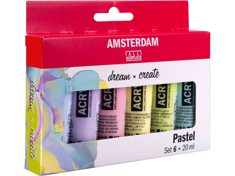 Amsterdam Acrylfarbe Set Pastel 6 Tuben à 20 ml Amsterdam Acrylfarbe Set Pastel 6 Tuben à 20 ml
