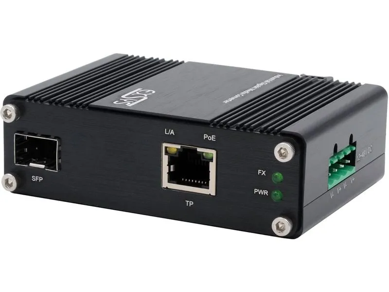 Exsys Medienkonverter EX-60340, 60W, SFP, mit PoE+ Exsys Medienkonverter EX-60340, 60W, SFP, mit PoE+