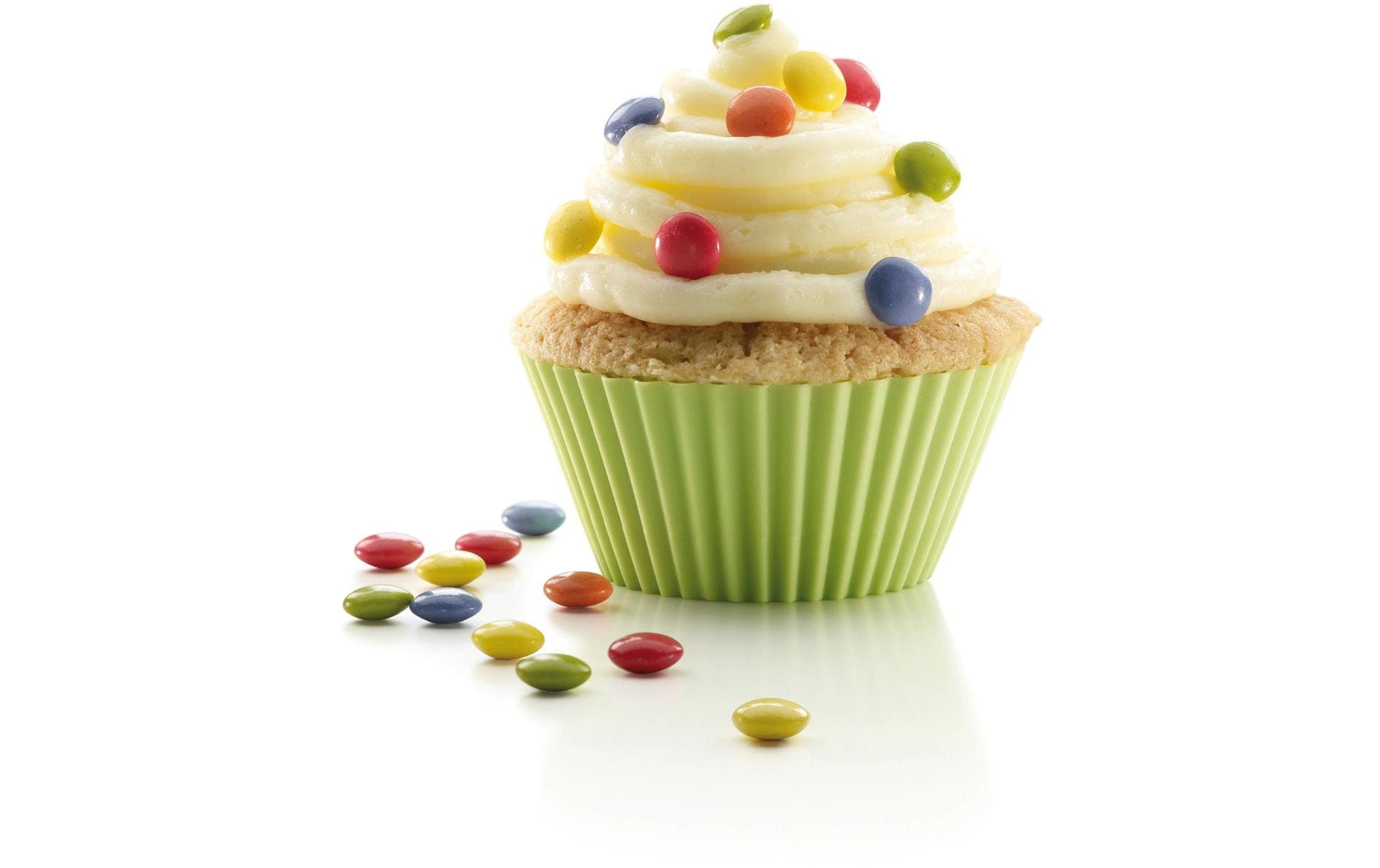 Lékué Muffin Backform Silikon, mehrfarbig, 6er Set