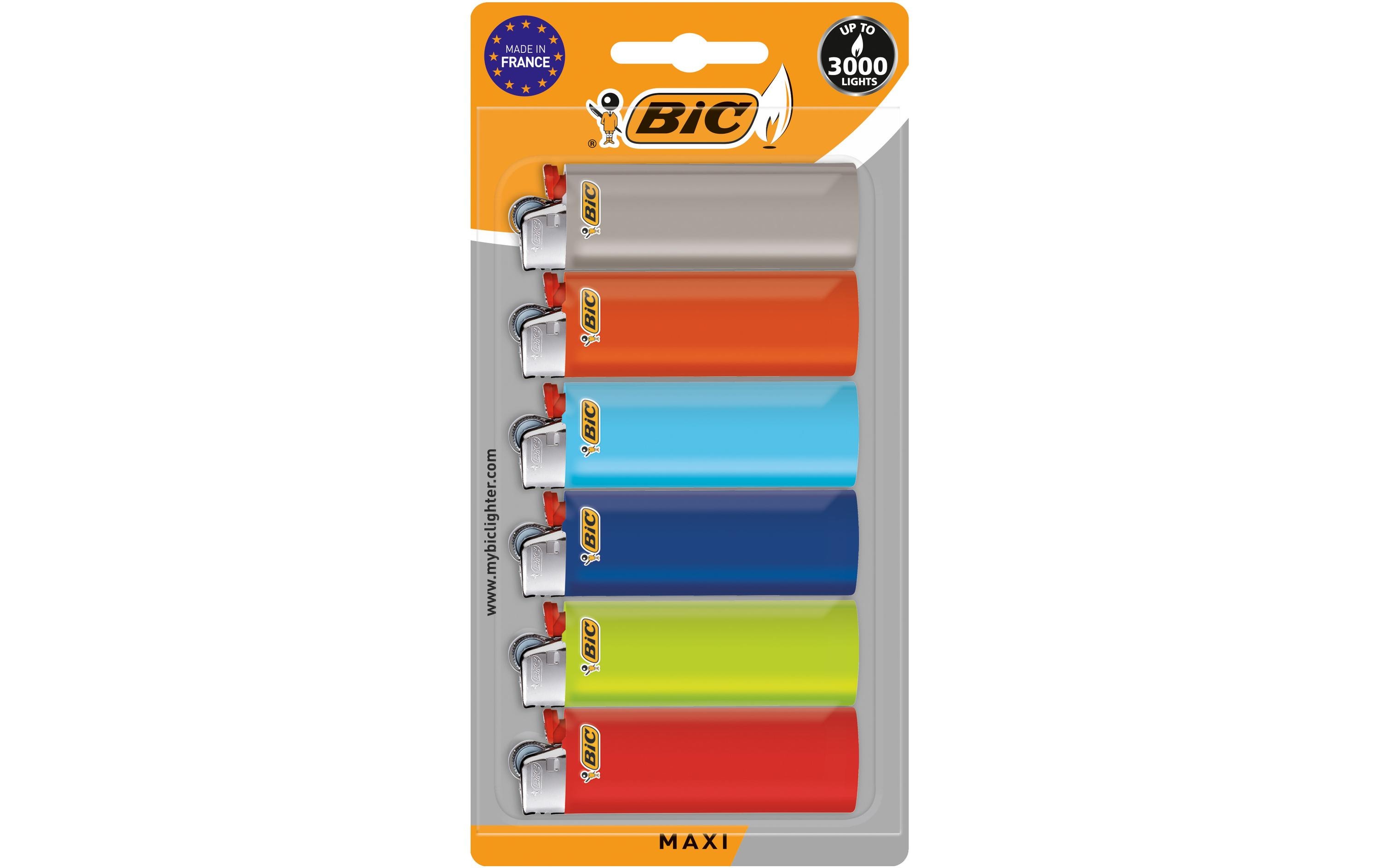 BIC Reibradfeuerzeug J26 Maxi, 6er Pack
