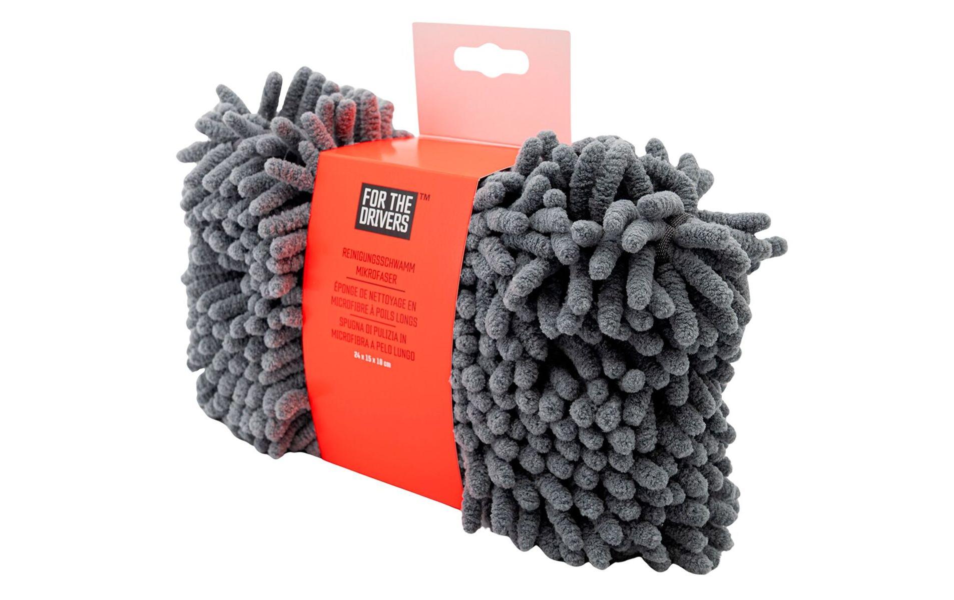 For The Drivers Reinigungsschwamm aus Mikrofaser Langhaar, silber For The Drivers Reinigungsschwamm aus Mikrofaser Langhaar, silber
