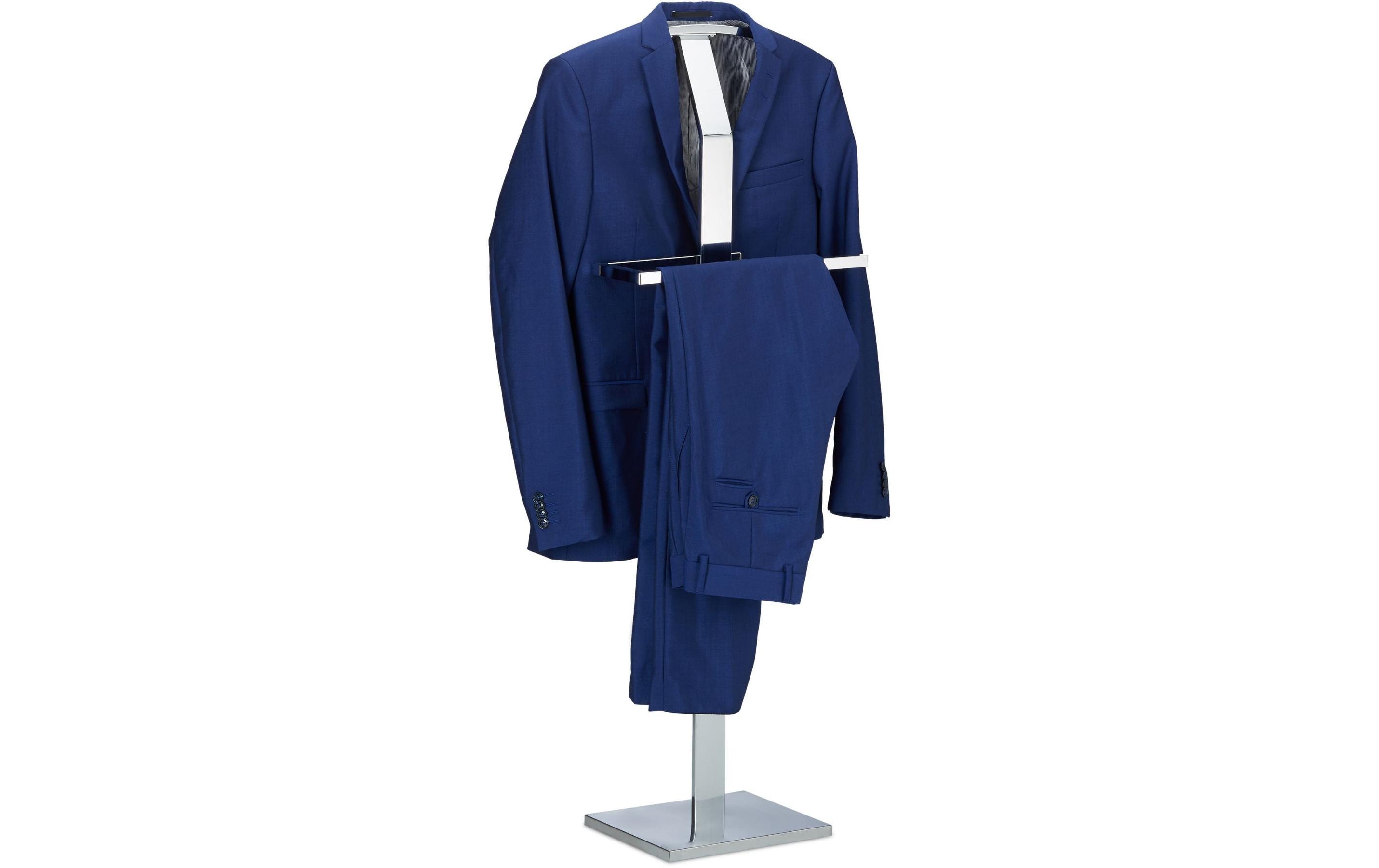 relaxdays Garderobenständer 111 x 45 x 21 cm, Silber