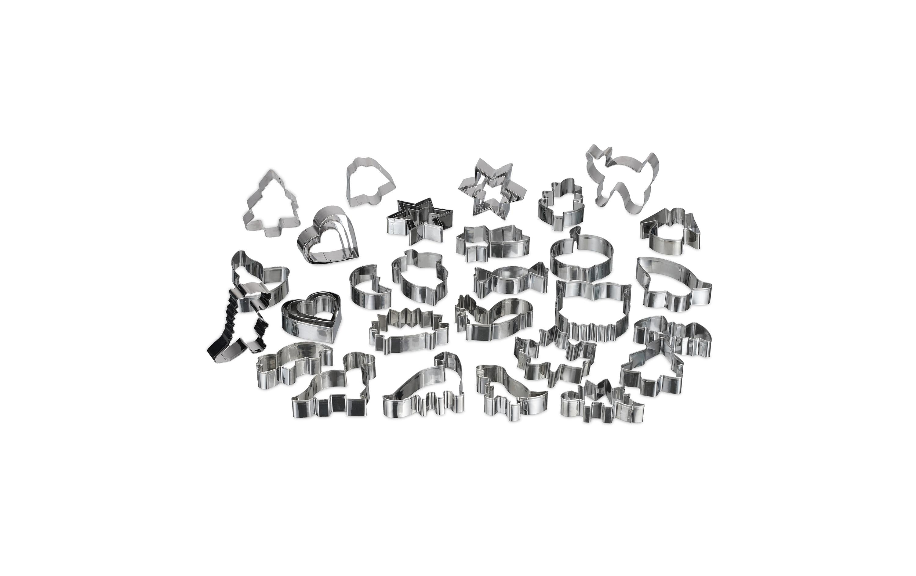 relaxdays Guetzli-Ausstecher-Set Halloween/Herz/Stern/Tiere