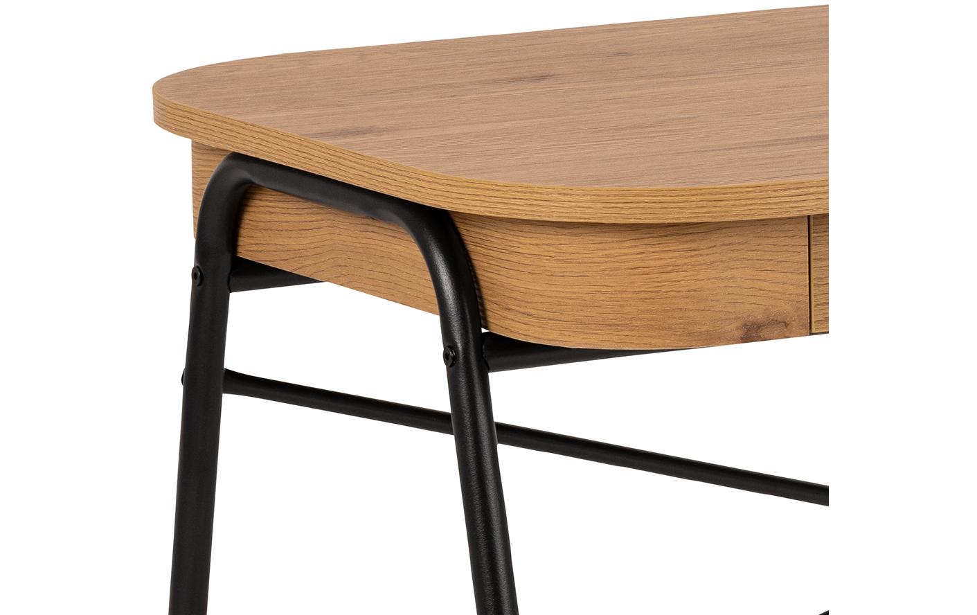 AC Design Tisch Blueton, Schwarz matt / Wildeiche matt