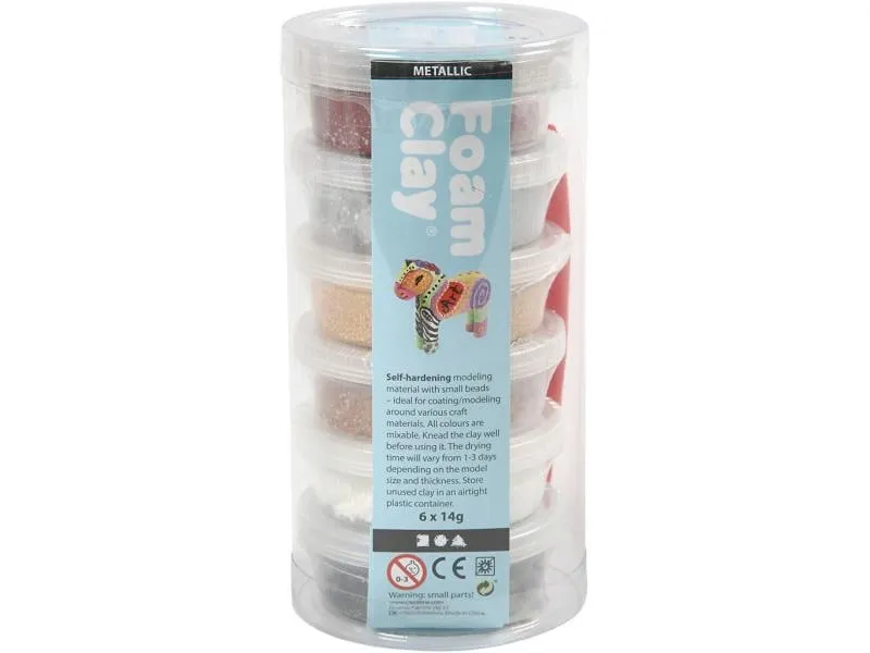 Creativ Company Modellier-Set Foam Clay 6 x 14 g Mehrfarbig Creativ Company Modellier-Set Foam Clay 6 x 14 g Mehrfarbig