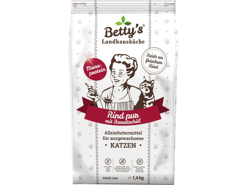 Betty's Landhausküche Cat Rind Pur 1.4 kg