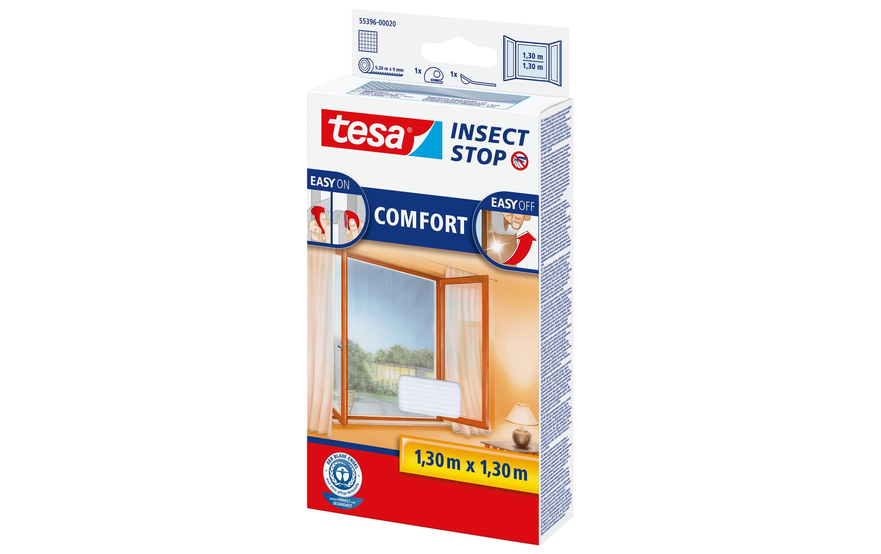 tesa Fliegengitter Insect Stop Comfort Fenster 1.3x1.3m weiss