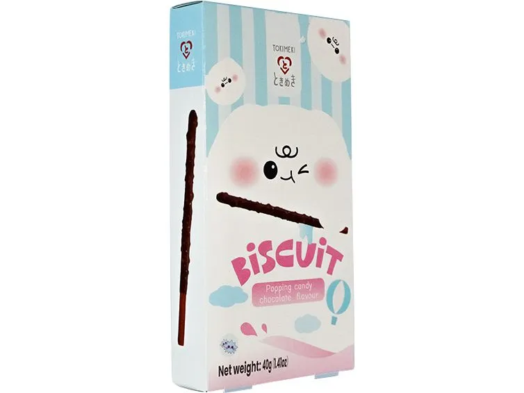TOKIMEKI Biscuit Stick Popping Candy 40 g TOKIMEKI Biscuit Stick Popping Candy 40 g