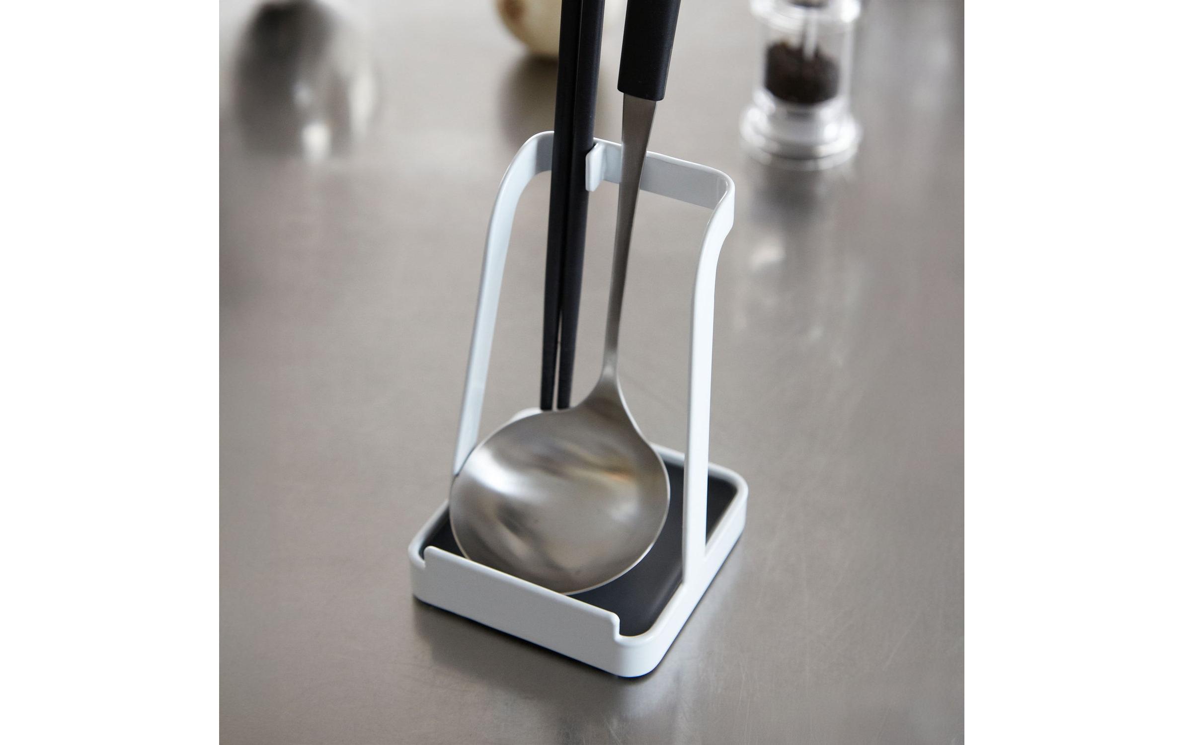 Yamazaki Deckel- und Pfannenhalter Tower Weiss