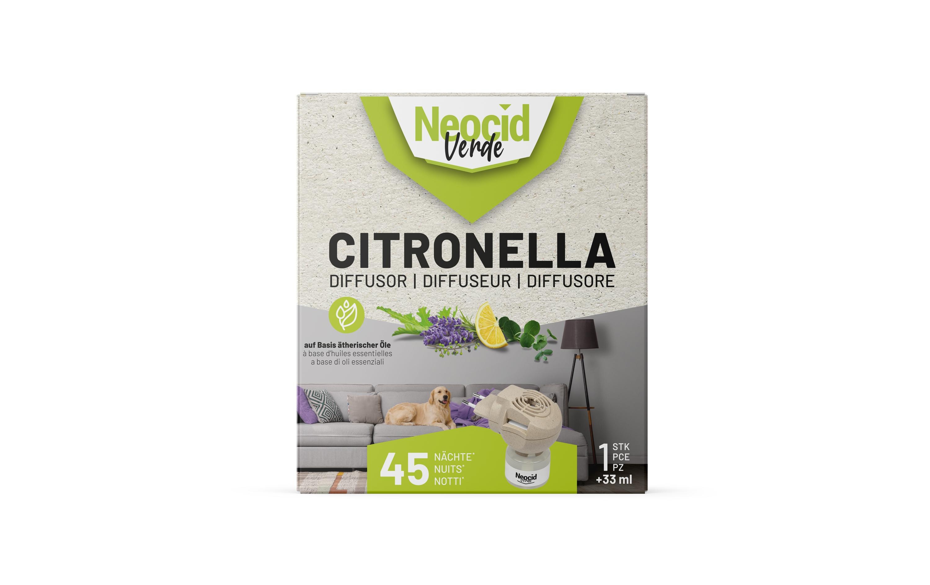 Neocid Expert Mückenstecker Verde Citronella Diffusor, 1 Stück