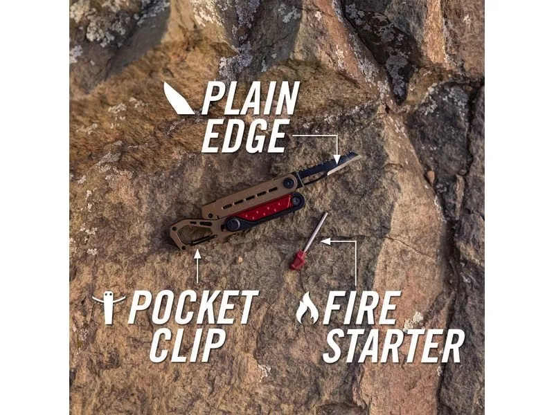 Gerber Camping-Tool STAKEOUT SPARK 10 Funktionen, Coyote Braun