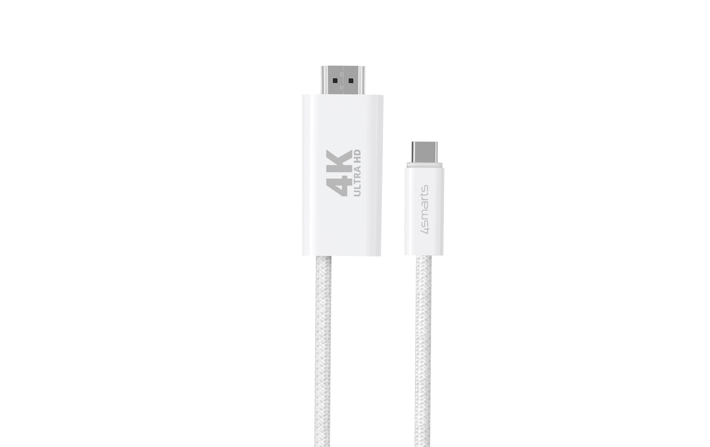 4smarts Kabel 4K 60Hz, PD 100W USB Type-C - HDMI, 2 m 4smarts Kabel 4K 60Hz, PD 100W USB Type-C - HDMI, 2 m