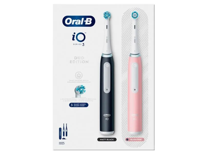 Oral-B Rotationszahnbürste iO Series 3n Matt Black/Blush Pink Oral-B Rotationszahnbürste iO Series 3n Matt Black/Blush Pink