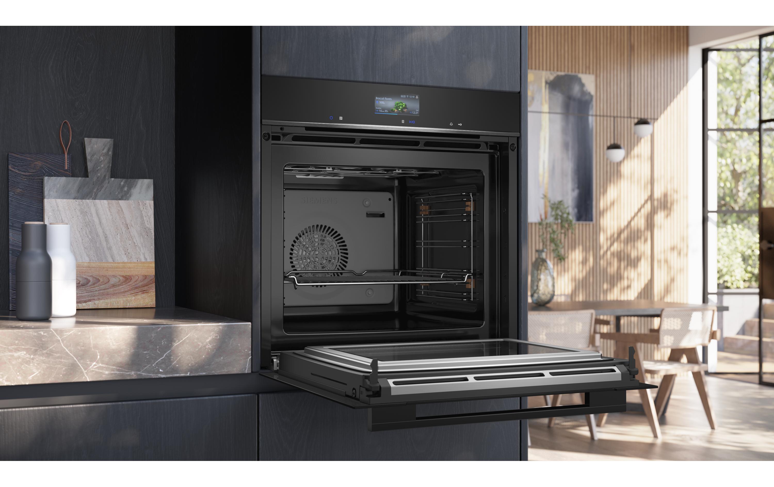 Siemens Einbaubackofen mit Mikrowelle iQ700 HM736G1B1C Schwarz Siemens Einbaubackofen mit Mikrowelle iQ700 HM736G1B1C Schwarz