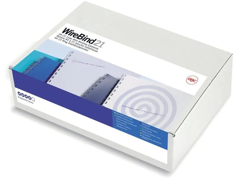 GBC Binderücken Wire Bind 21 Ø 10 mm, Silber, 100 Stück GBC Binderücken Wire Bind 21 Ø 10 mm, Silber, 100 Stück