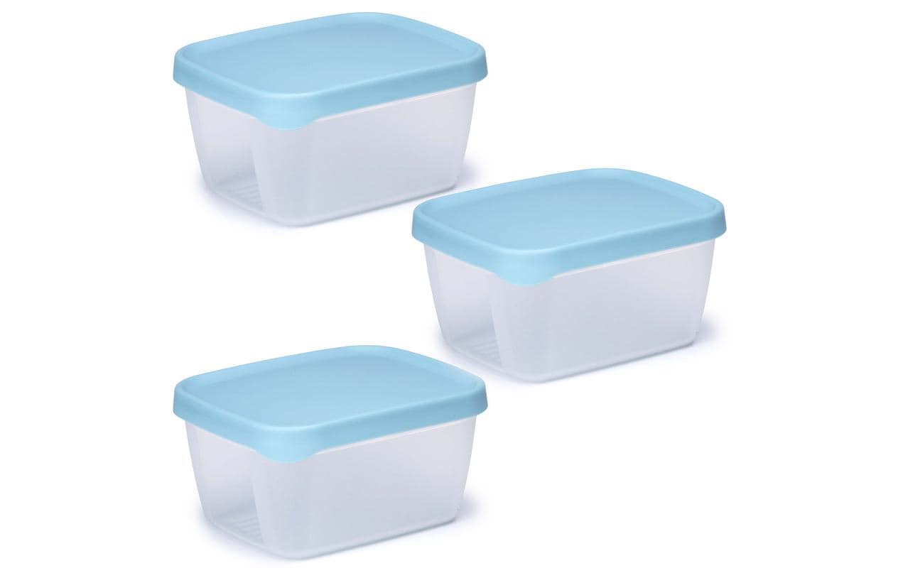 alpina Vorratsdosen Set 3-teilig 0.9 l, Blau/Transparent