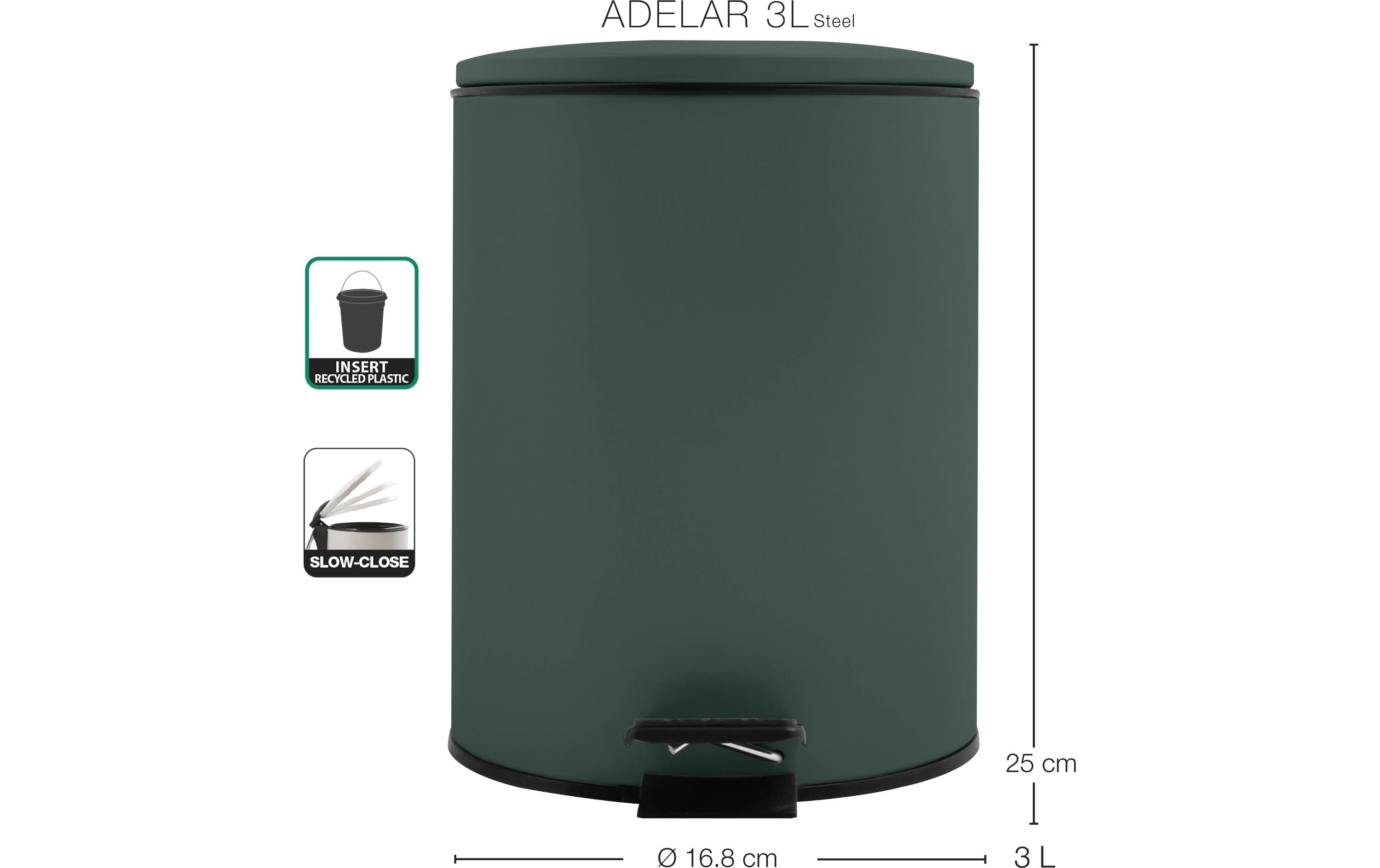 spirella Treteimer Adelar 3 l, Dunkelgrün