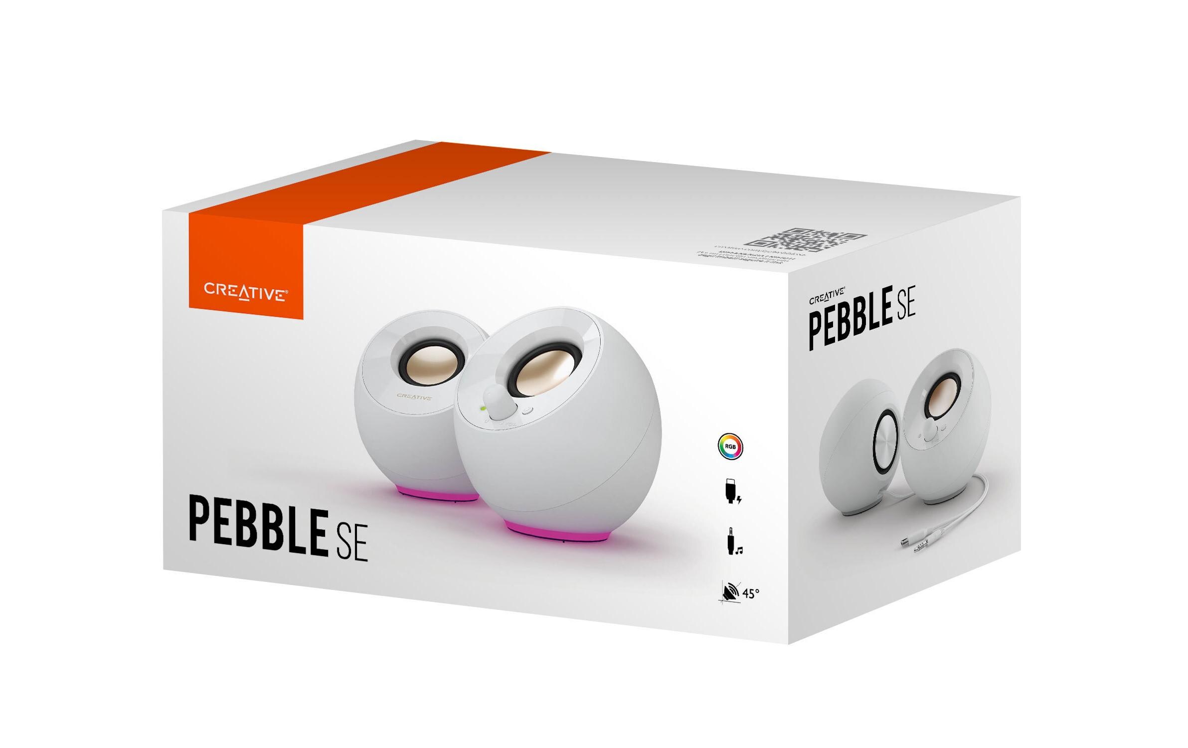 CREATIVE PC-Lautsprecher Pebble SE weiss