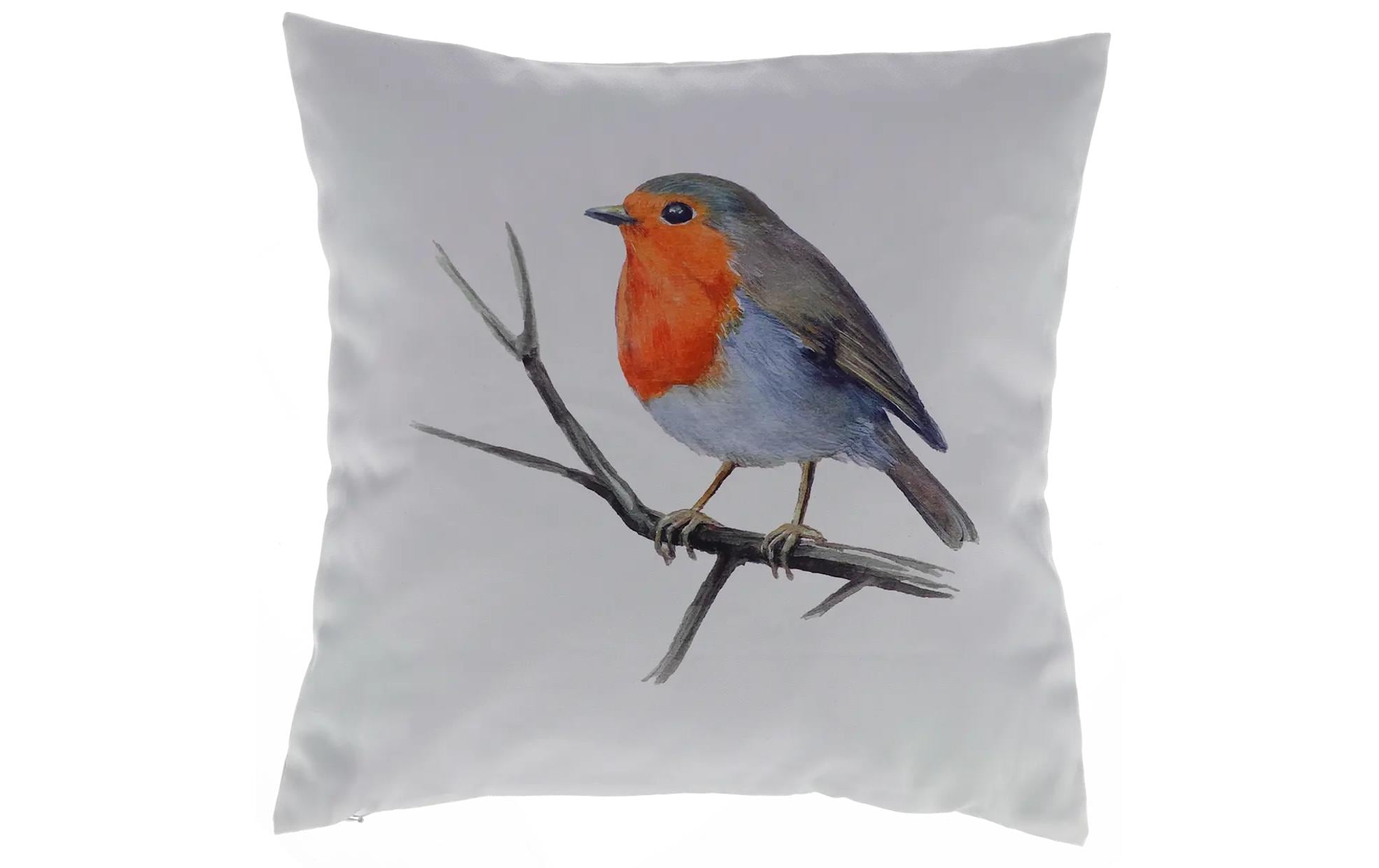 Esschert Design Outdoor Kissen Aquar. Rotkehl. 50 x 50 cm, Blau