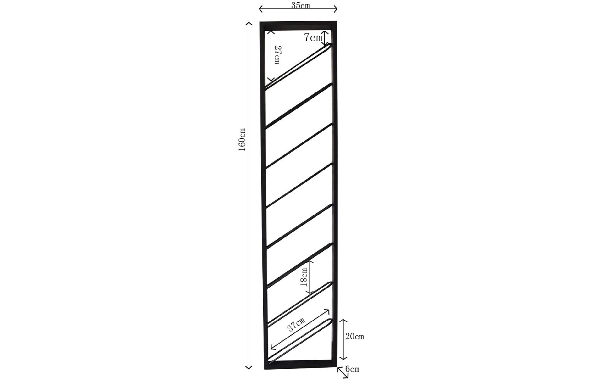 Kare Weinregal Bistro Uno 36 x 160 cm, Schwarz
