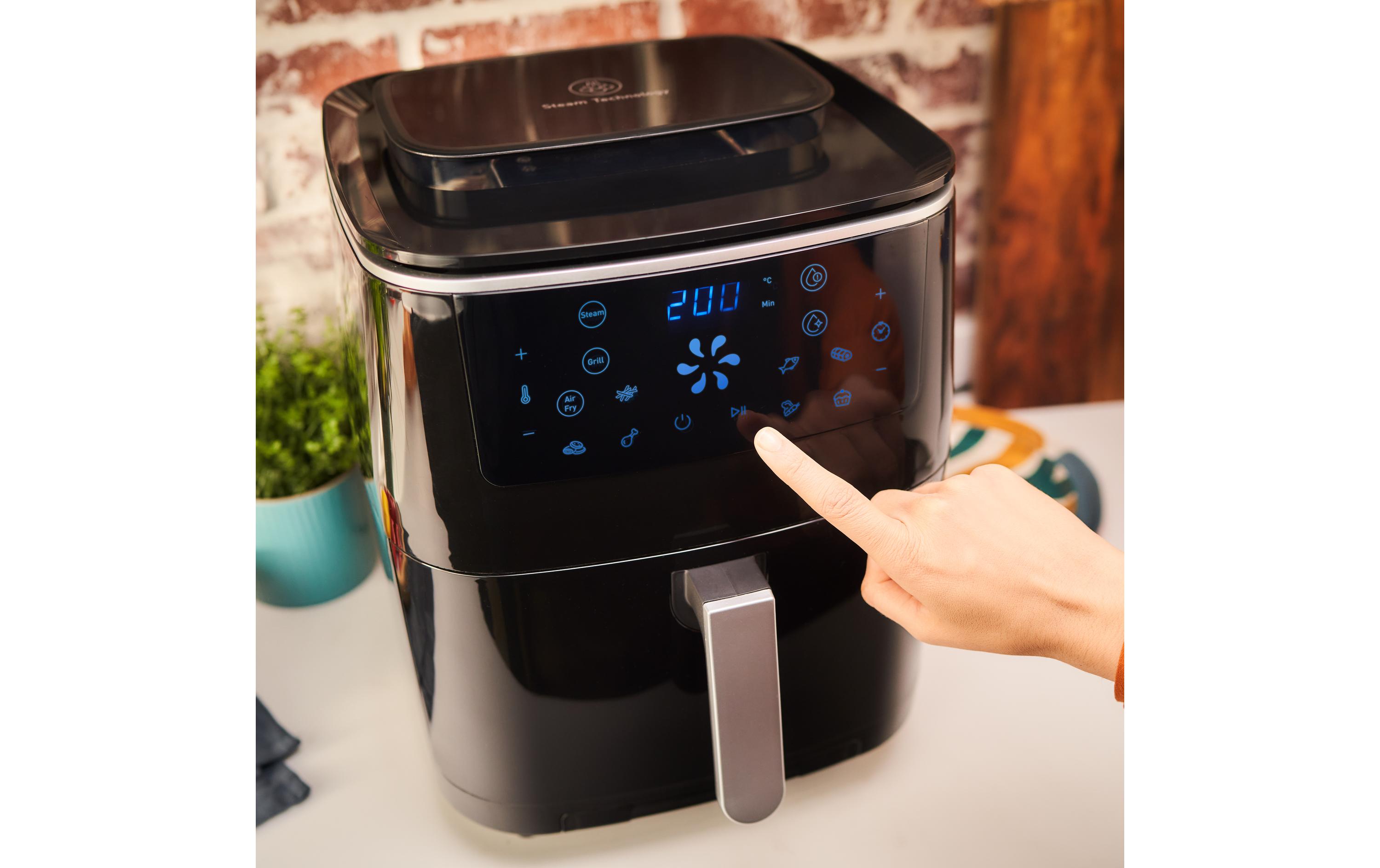 Tefal Heissluft-Fritteuse Easy Fry Grill & Steam 3 in 1, Schwarz