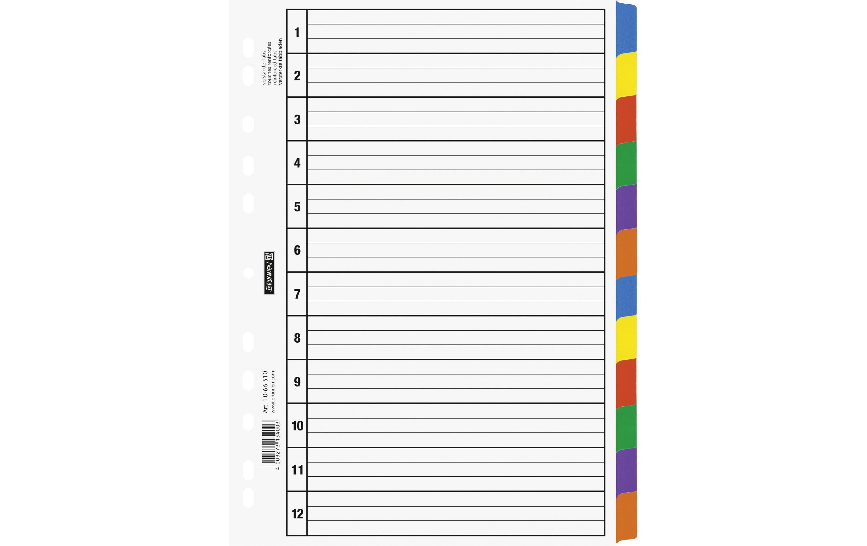 Brunnen Register A4 1-12