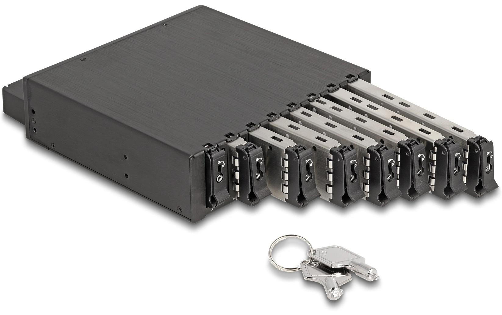 Delock 5.25 Wechselrahmen für 8 x M.2 NVMe SSD 5.25