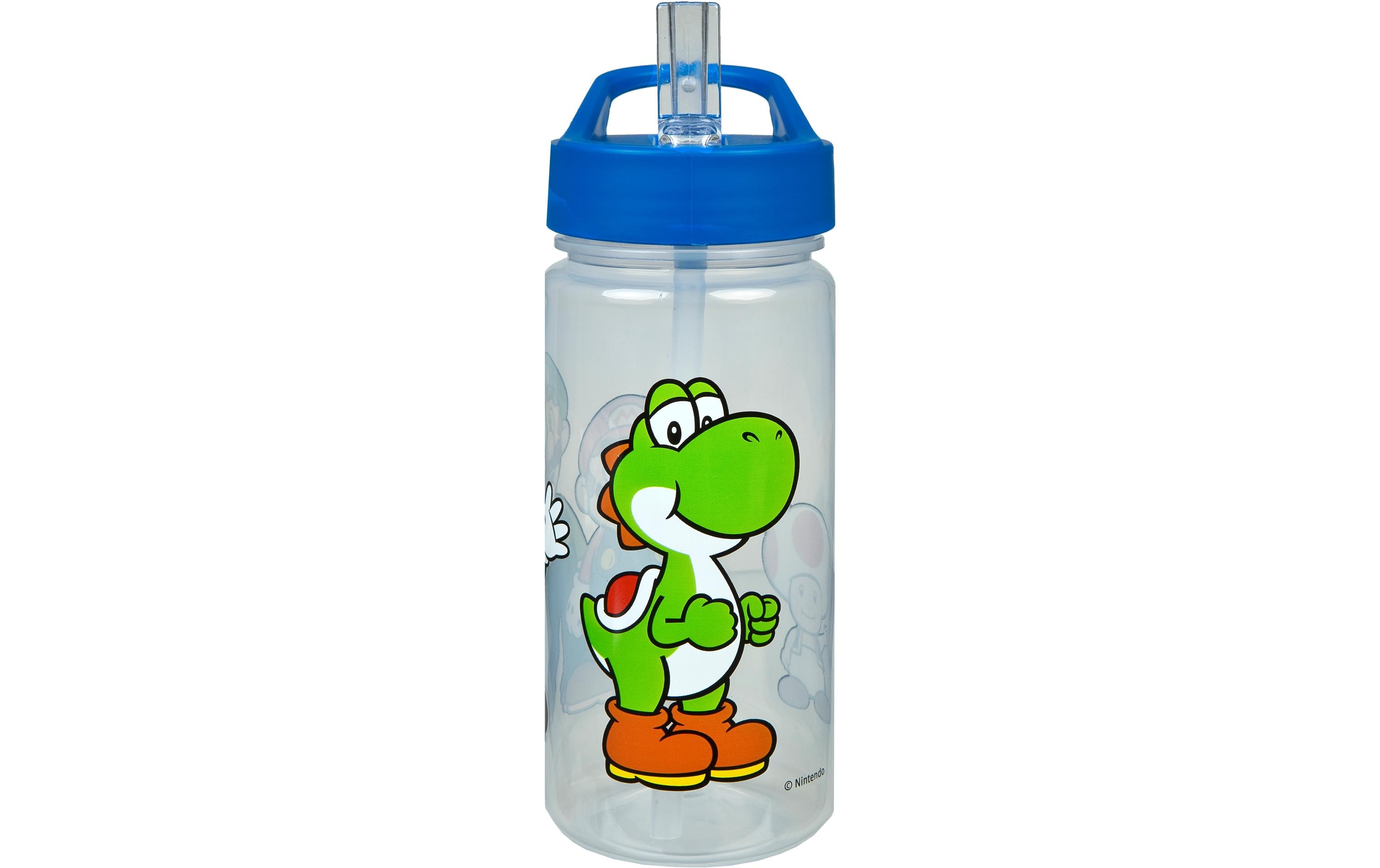 Scooli Trinkflasche Super Mario 500 ml, Transparent/Blau