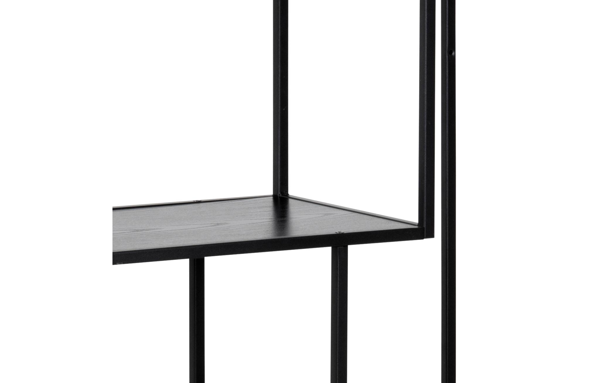 AC Design Regal Seaford 77 x 35 x 114 cm, Schwarz