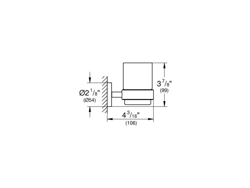 GROHE Glashalter Chrom, inkl. Glas GROHE Glashalter Chrom, inkl. Glas