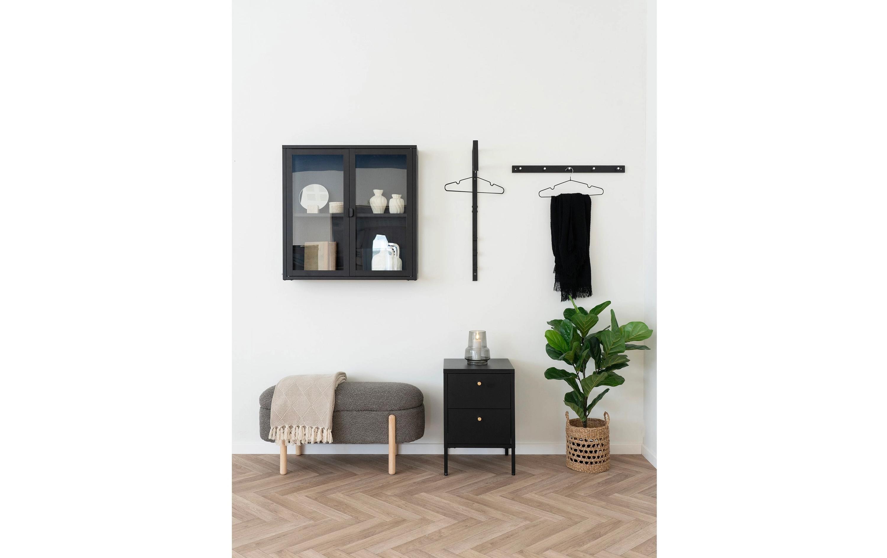 House Nordic Wandgarderobe Padova 70 cm x 5 cm, Schwarz