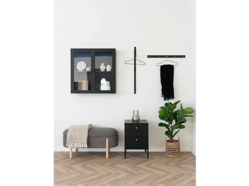 House Nordic Wandgarderobe Padova 70 cm x 5 cm, Schwarz