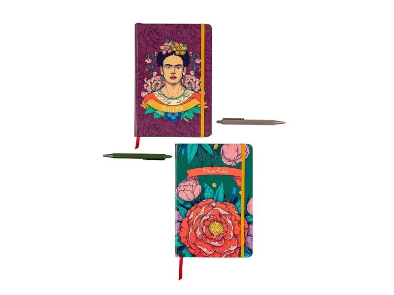 Clairefontaine Notizbuch Frida Kahlo assortiert, A5, Liniert, Mehrfarbig