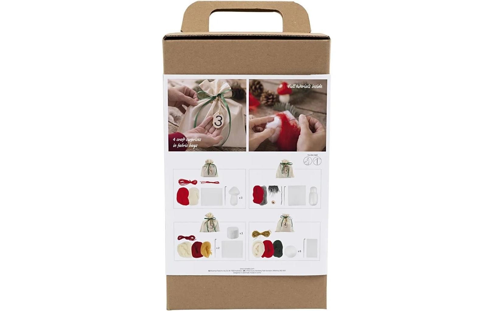 Creativ Company Adventskalender Bastelset Filzen, 4 Stück