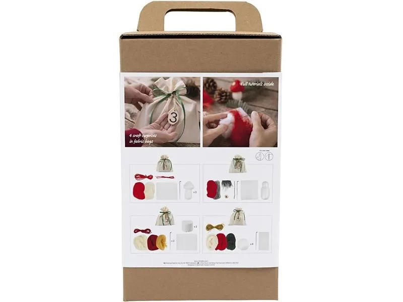 Creativ Company Adventskalender Bastelset Filzen, 4 Stück
