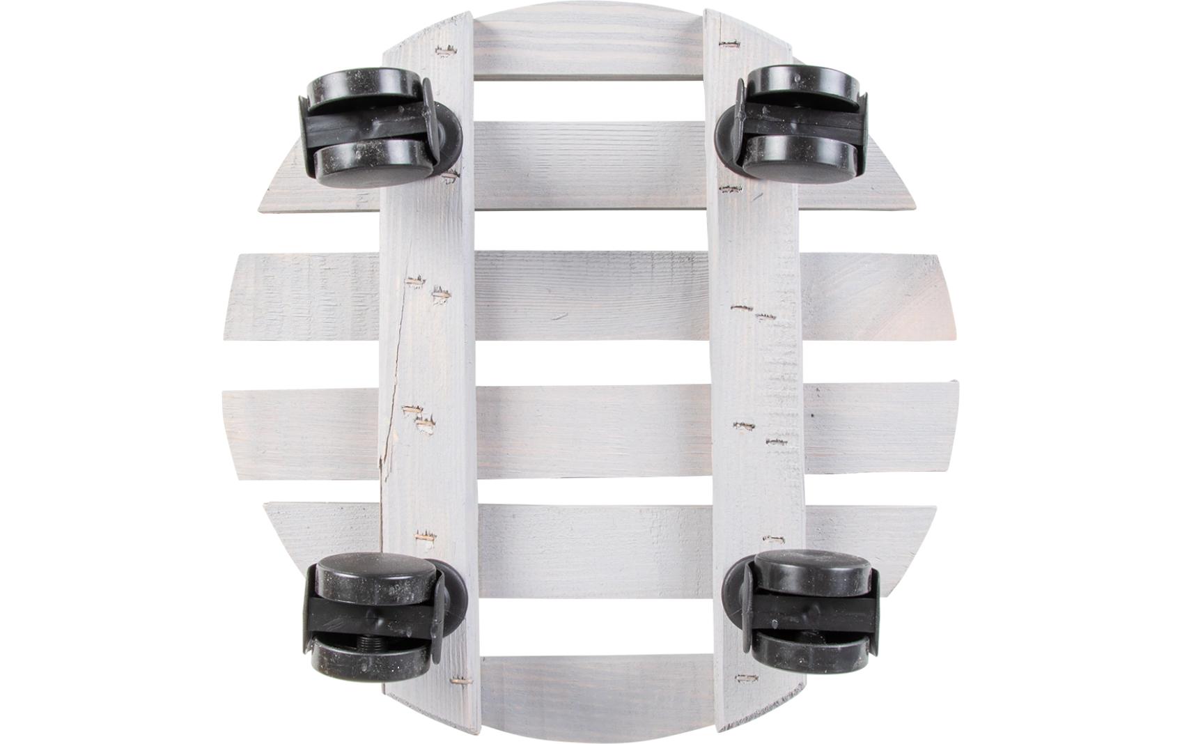 Esschert Design Rolleruntersetzer Rund L Grau/Schwarz