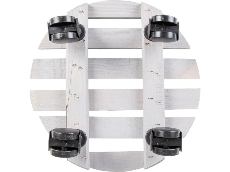 Esschert Design Rolleruntersetzer Rund L Grau/Schwarz Esschert Design Rolleruntersetzer Rund L Grau/Schwarz