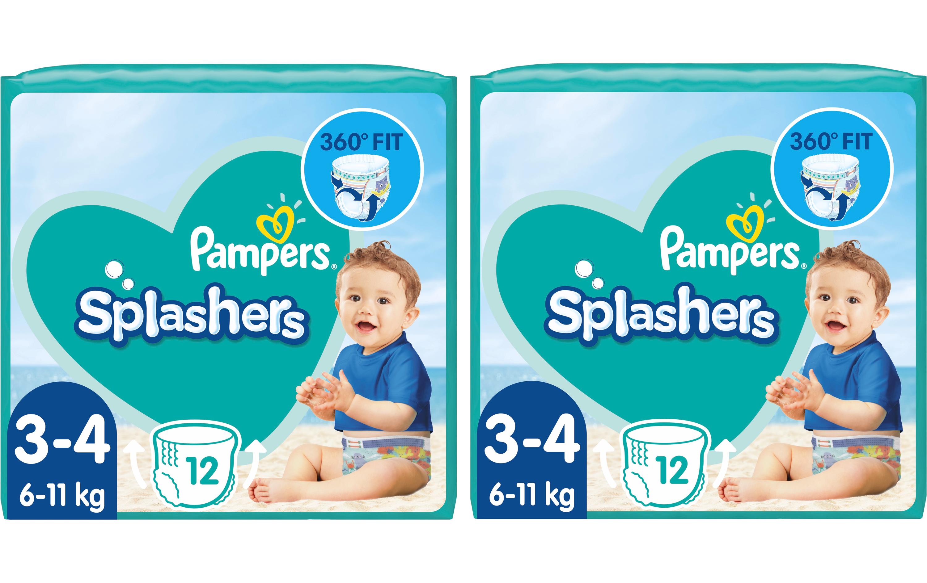 Pampers Windeln Splashers Tragepack Grösse 3-4, 2x 12 Stück