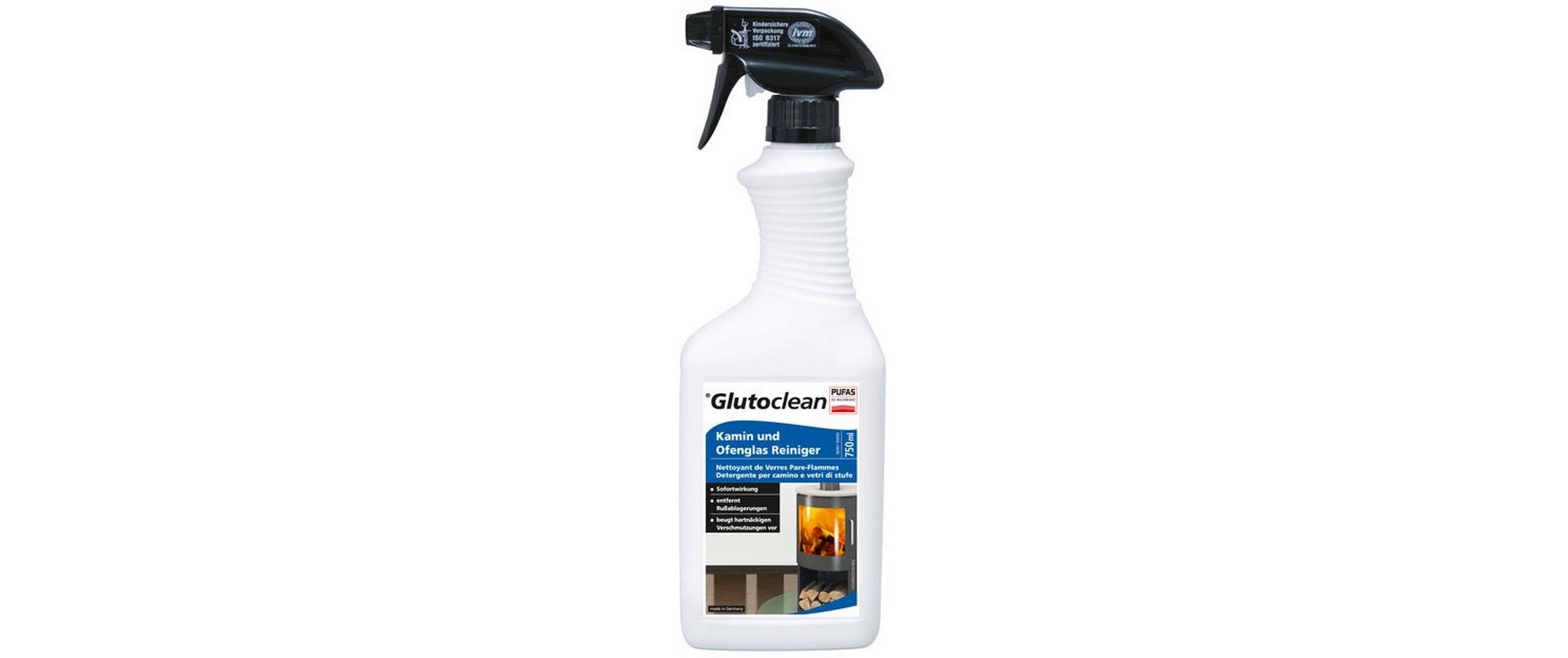 Glutoclean Kamin und Ofenglas Reiniger 750 ml