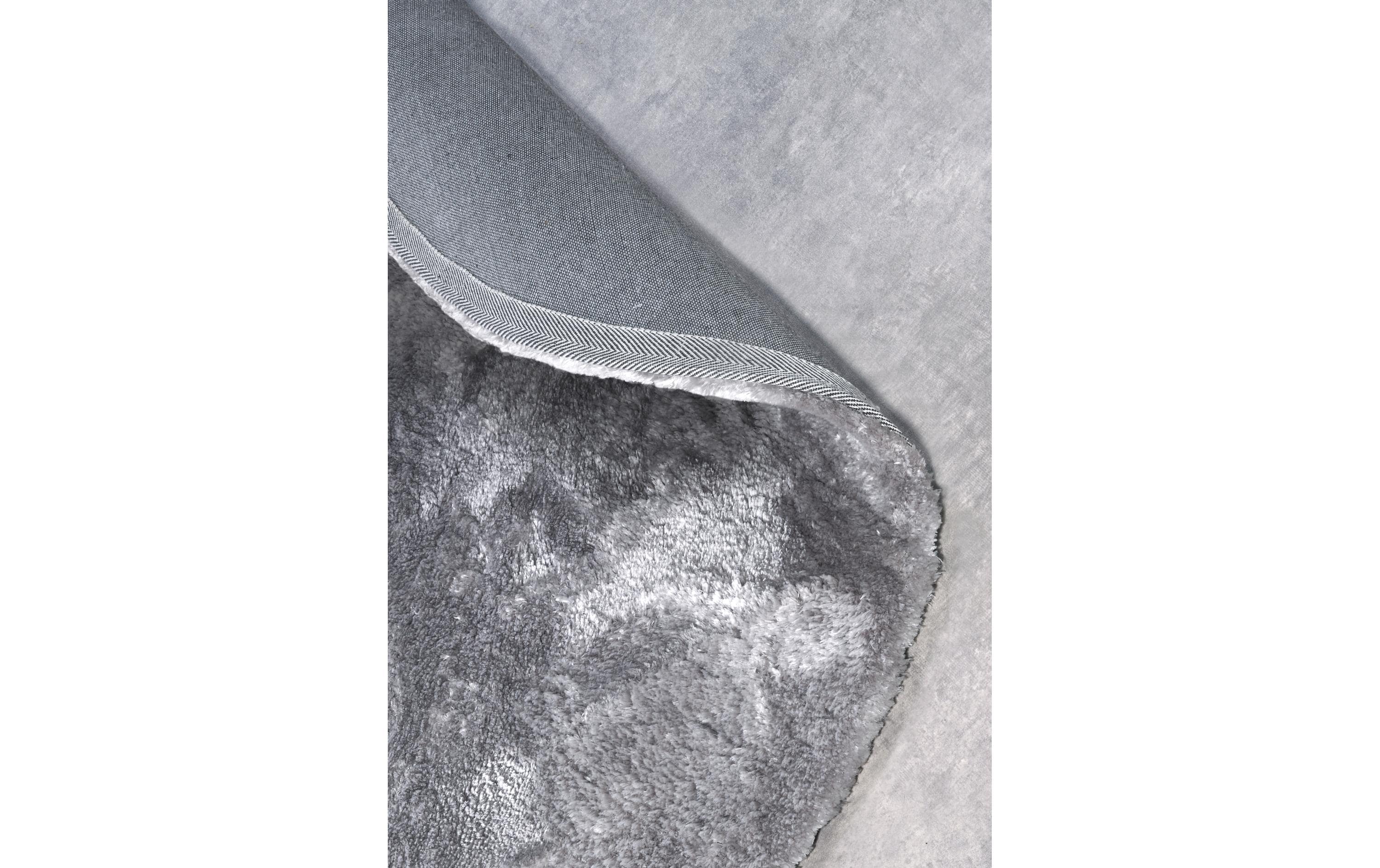 Elle Decoration Teppich Calida Ø 160 cm, Silber