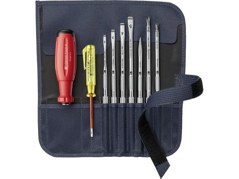 PB Swiss Tools Wechselklingen-Set PB 38223.GY 8-teilig in Stoff-Rolltasche PB Swiss Tools Wechselklingen-Set PB 38223.GY 8-teilig in Stoff-Rolltasche