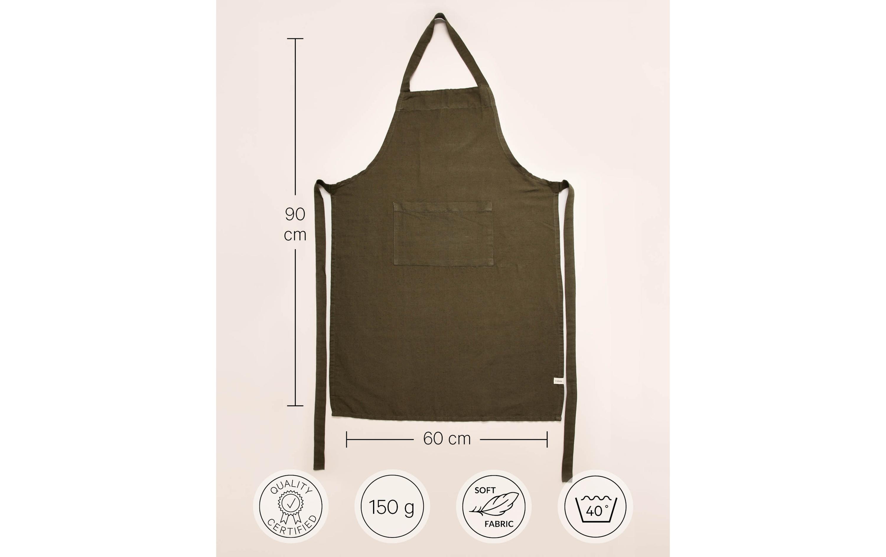 Esmée Kochschürze Nura Olivgrün