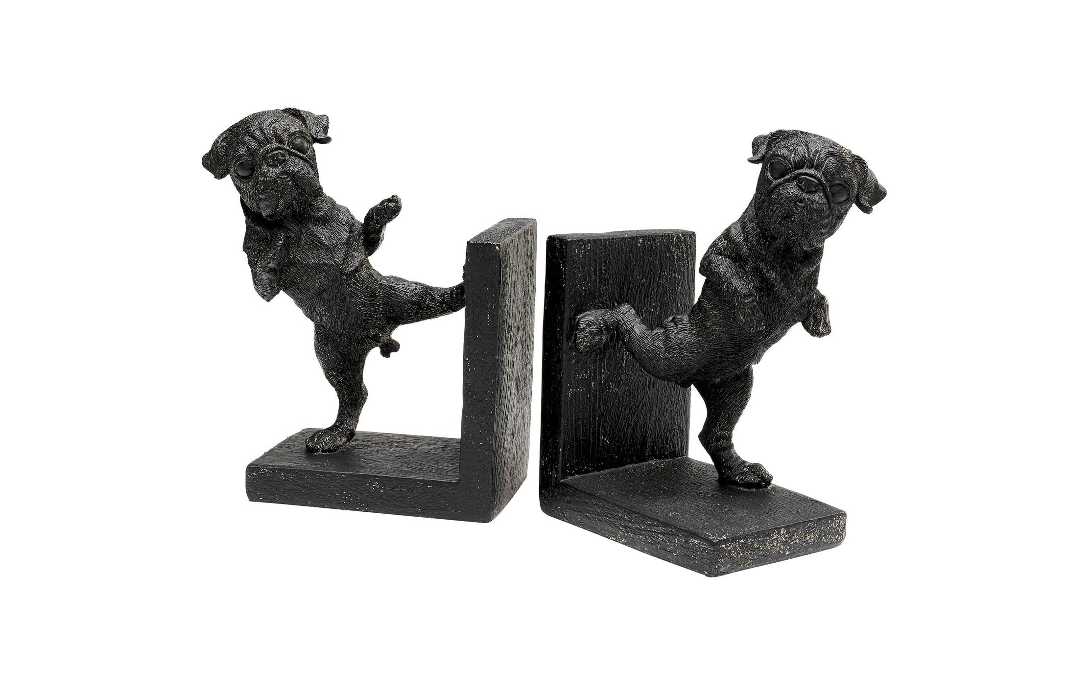 Kare Buchstütze Dancing Dogs 2er Set, Schwarz Kare Buchstütze Dancing Dogs 2er Set, Schwarz