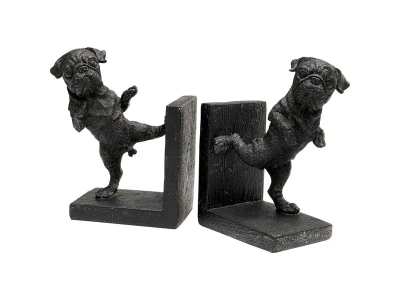 Kare Buchstütze Dancing Dogs 2er Set, Schwarz Kare Buchstütze Dancing Dogs 2er Set, Schwarz