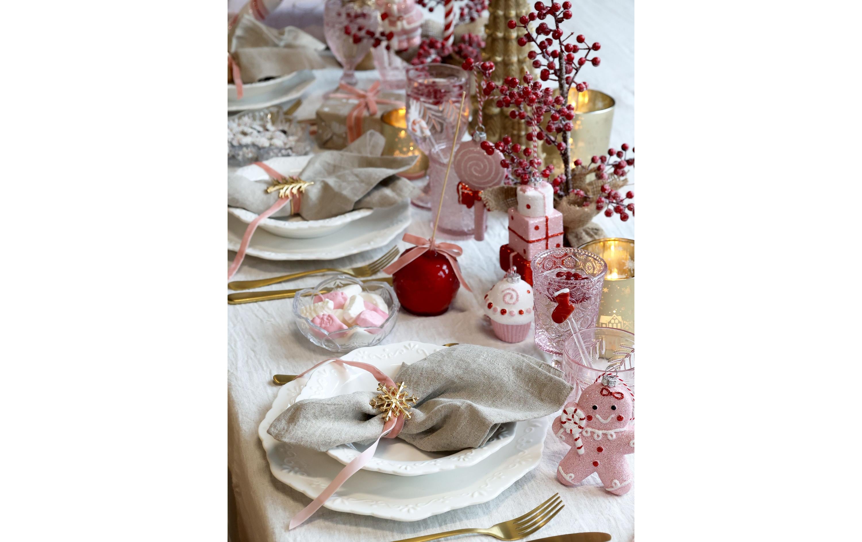 Chic Antique Serviettenhalter Schneeflocke, Gold