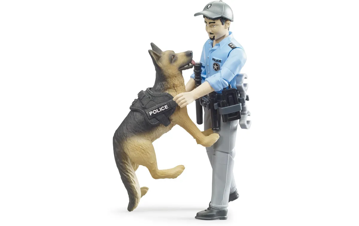 Bruder Spielwaren Spielzeugfigur Polizist mit Hund Bruder Spielwaren Spielzeugfigur Polizist mit Hund