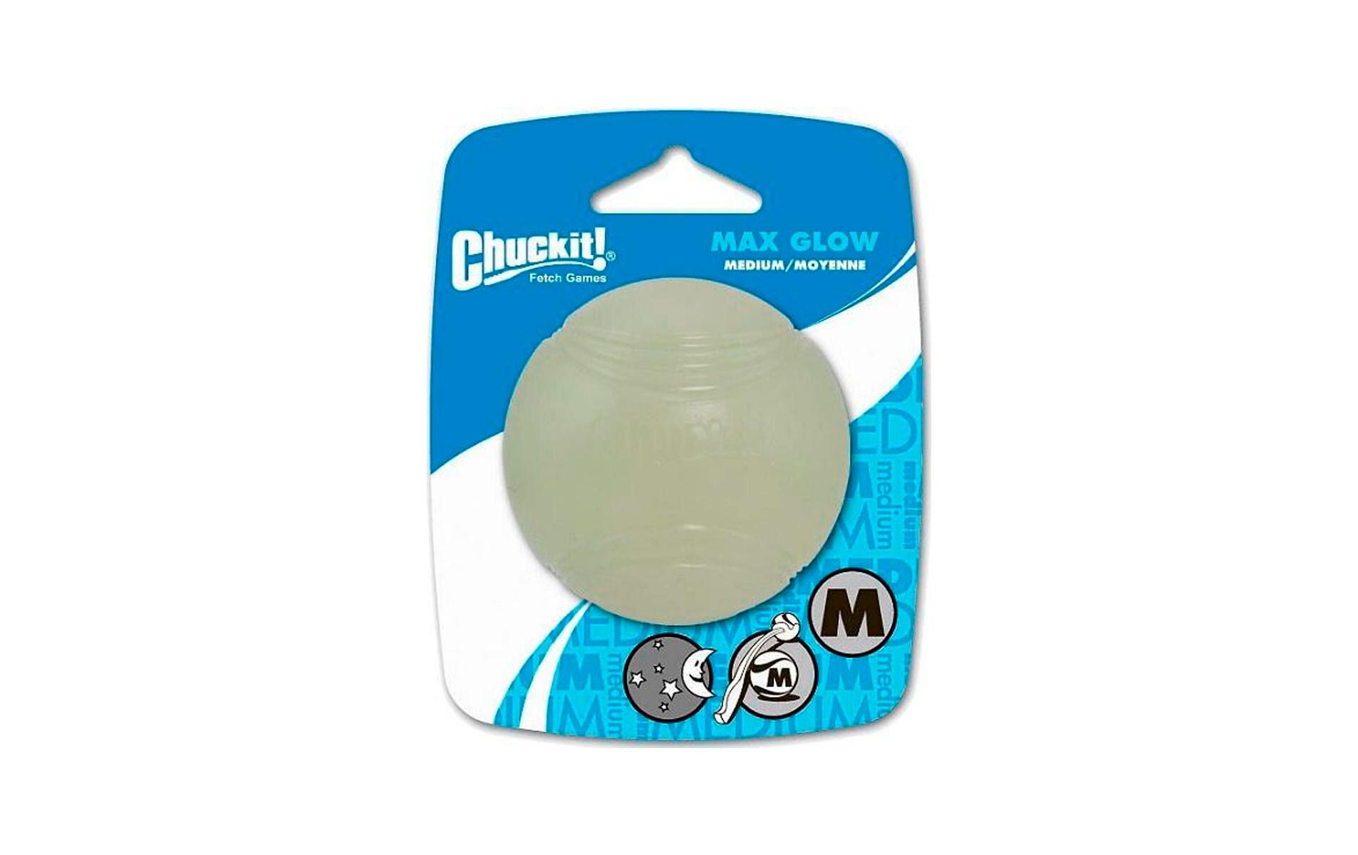Chuckit! Hunde-Spielzeug Max Glow Ball M, Ø 6.5 cm