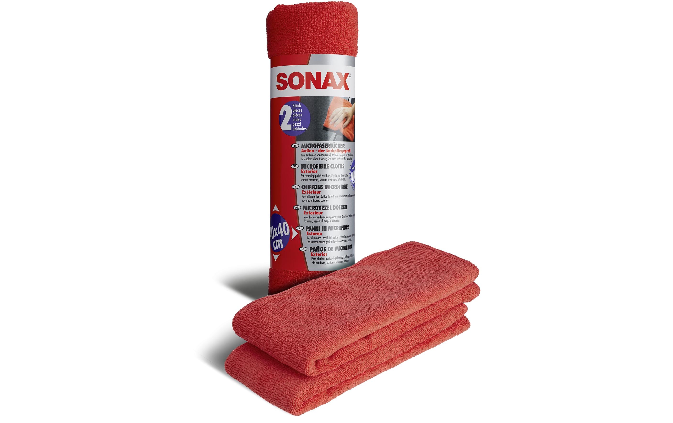 Sonax Mikrofasertuch 40 x 40 Aussen, 2 Stück Sonax Mikrofasertuch 40 x 40 Aussen, 2 Stück